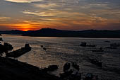 Old Bagan Myanmar. The jetty of the Irrawaddy river.